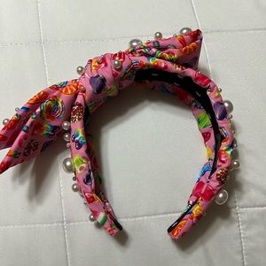 Lele Sadoughi x Lisa Frank knotted Holly Headband